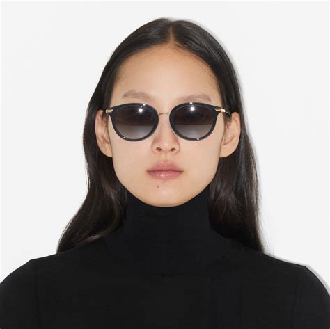 women's Burberry round frame sunglasses